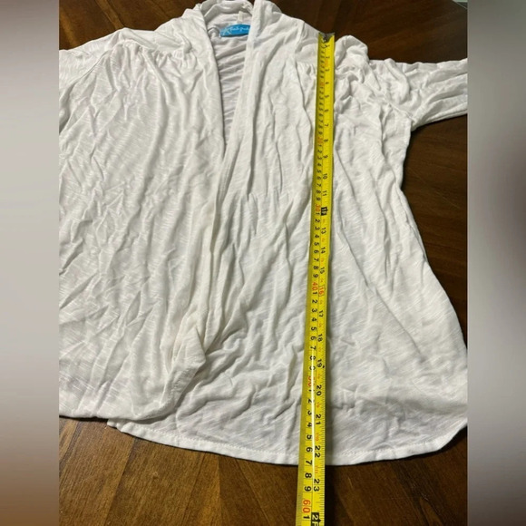Fresh Produce White Lightweight Slub Open Front Cardigan Size Medium - Picture 5 of 8